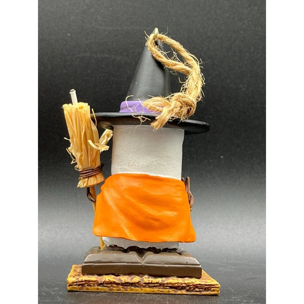 Smores Witch Halloween Ornament Marshmallow 3.5